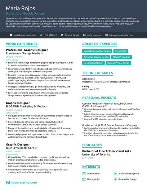 graphic design skills resume examples