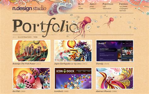 graphic design web portfolio examples