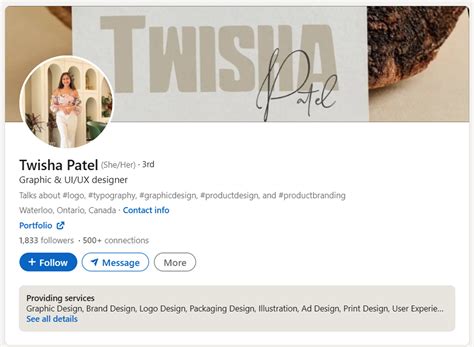 graphic designer linkedin profile sample