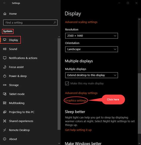 graphic settings
