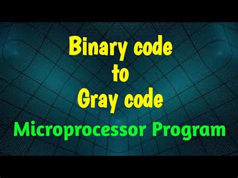 gray to binary code conversion in 8086