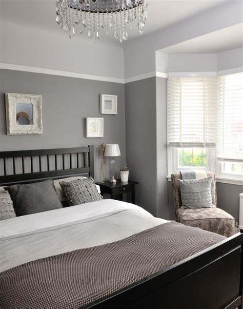 grey and white paint combination for bedroom