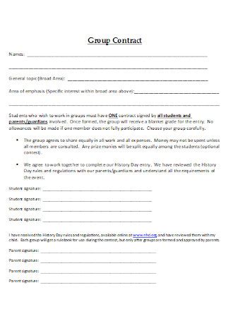 group contract examples for students