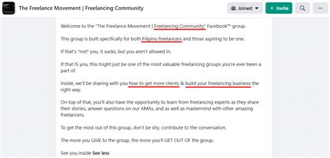 group description template
