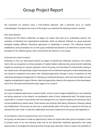 group project report format