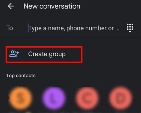 group text setting android