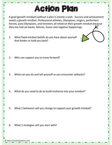 growth mindset action plan examples