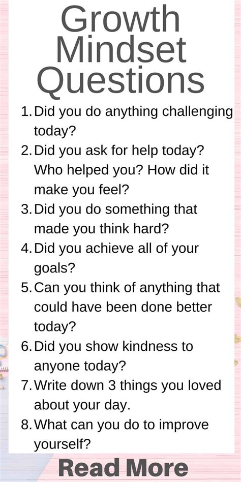 growth mindset discussion questions