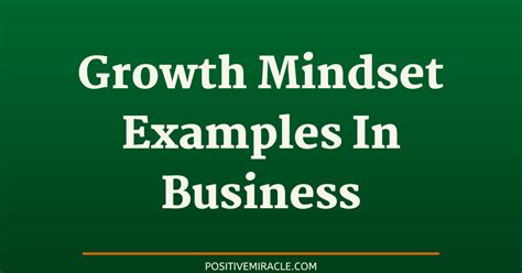 growth mindset examples in business