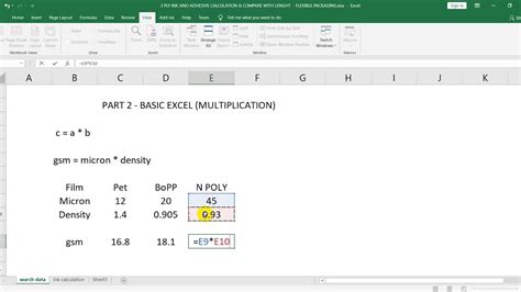 gsm calculation formula excel pdf