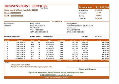 gst bill format in excel with formula free download