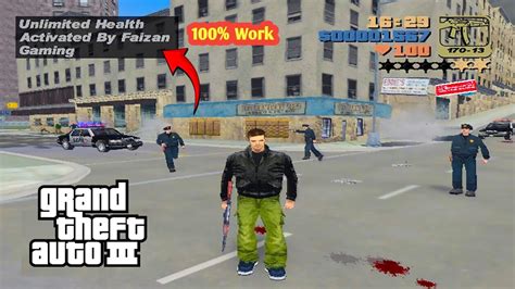 gta 3 infinite health cheat code
