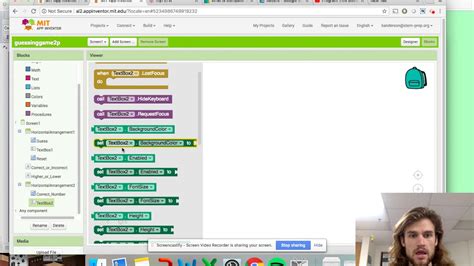 guessing game mit app inventor 1.1 4 code