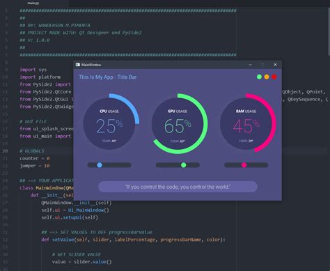 gui for python code