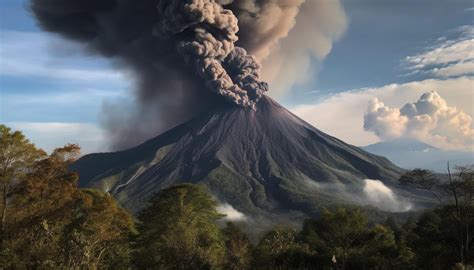 gunung berapi meletus