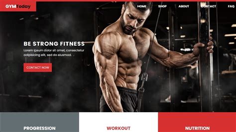 gym website template html css code