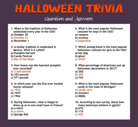 halloween trivia questions and answers for work