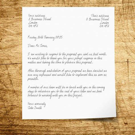 Hand writing a letter