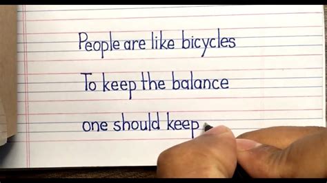 hand writing in notebook