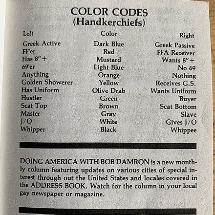 handkerchief code meaning