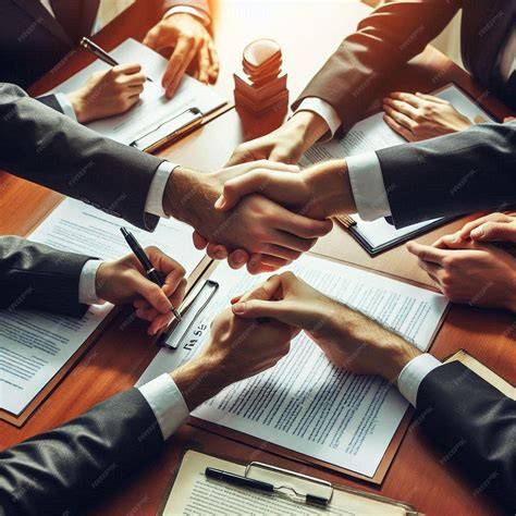 handshake over document