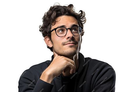 handsome man thinking