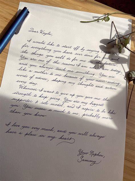 handwritten letter aesthetic