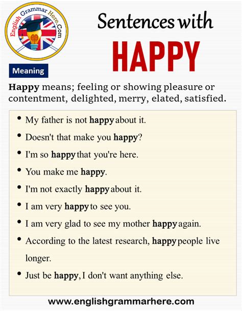 happy meaning in english with example