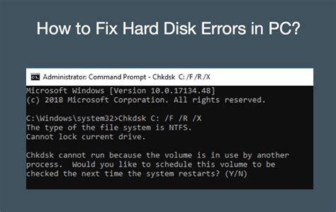 hard disk error fix