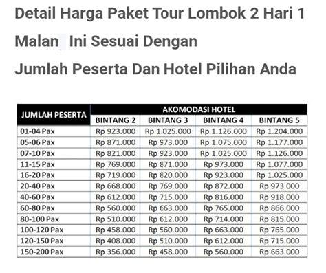 harga paket tour