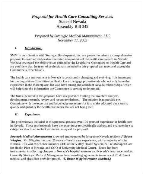 healthcare project proposal example