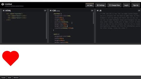 heart in html code