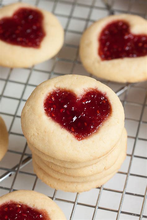 heart shaped jam cookie recipe