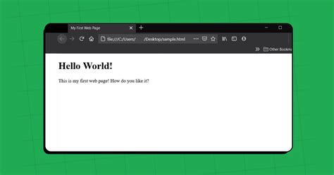 hello world html page example