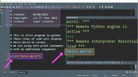 hello world program in python using function