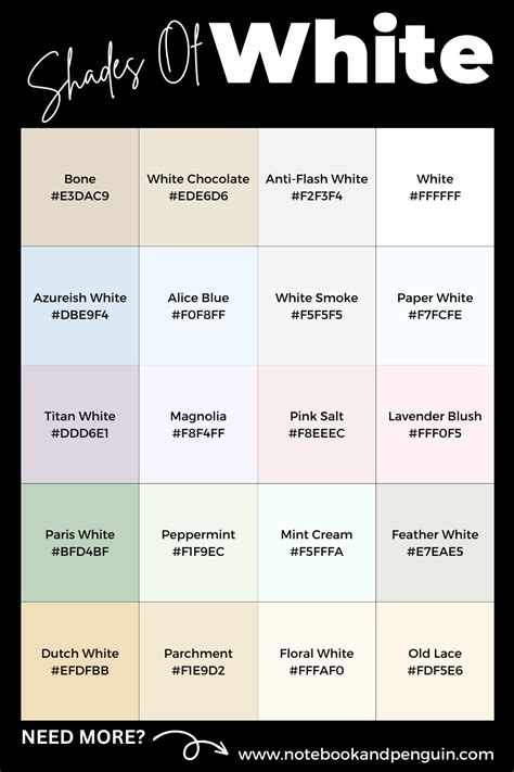 hex code for white colour