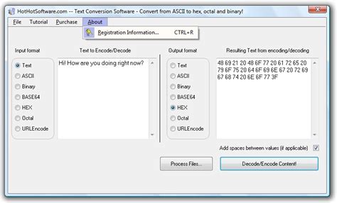 hexadecimal code translator