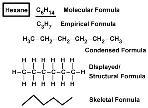hexane condensed structural formula example