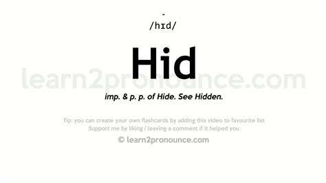 hid meaning in tamil with example