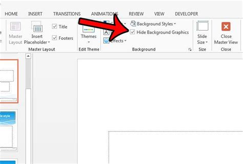 hide background graphics in powerpoint