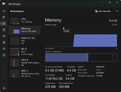 high memory usage after windows update