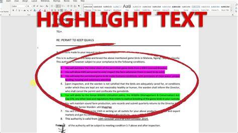 highlighting
