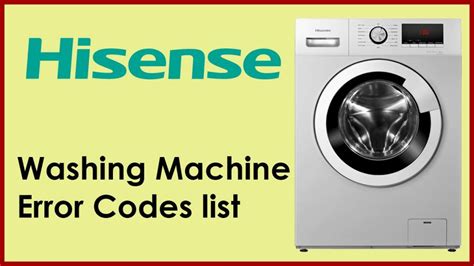 hisense washing.machine.spin error