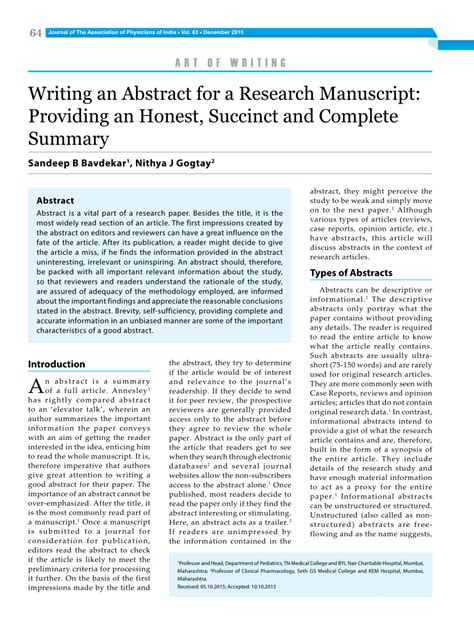 history article abstract example