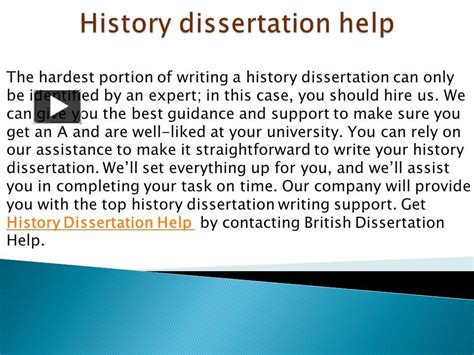 history dissertation help