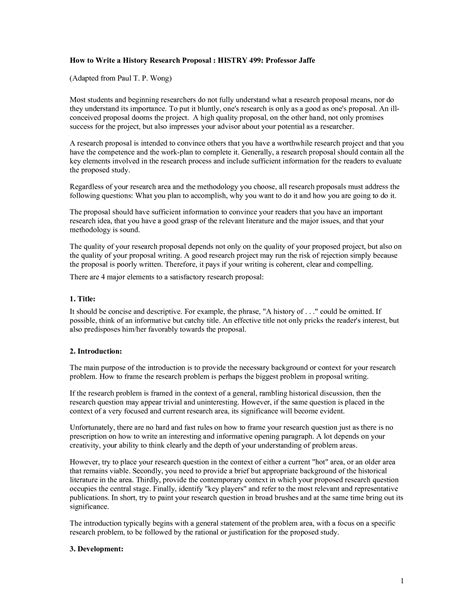 history research proposal example