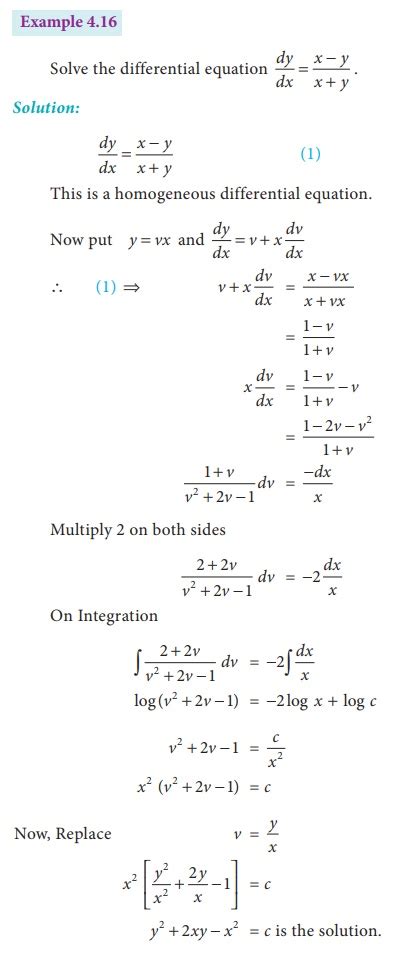 homogeneous differential equation examples pdf