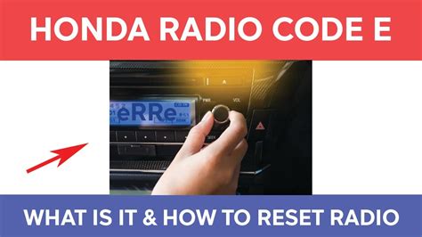 honda radio code error 1