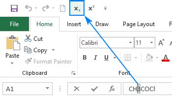 hotkey for superscript in excel