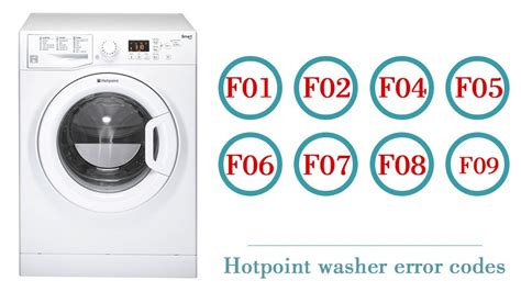 hotpoint washing machine error codes list